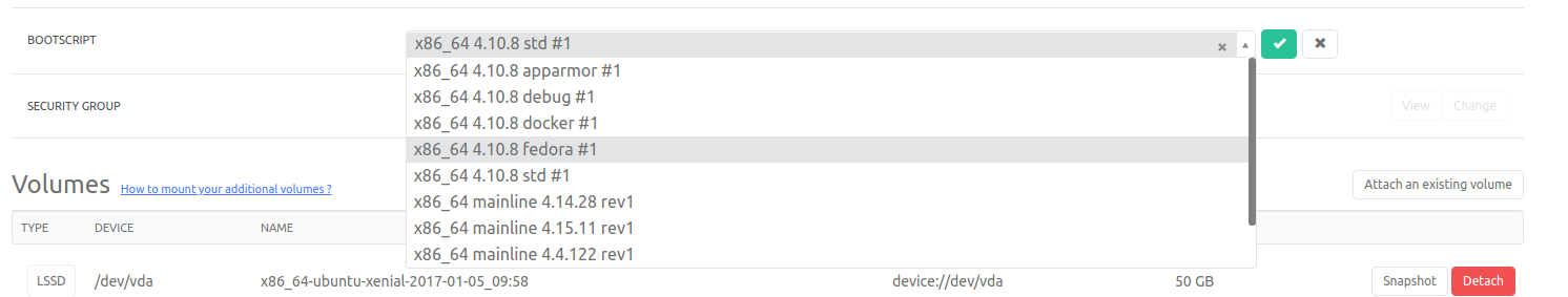 Change kernel